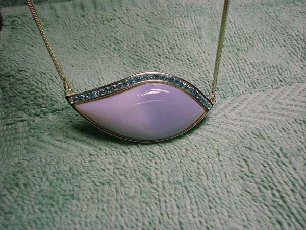 bluelace agate pendant