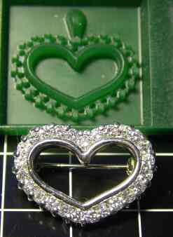 Diamond Heart Pin