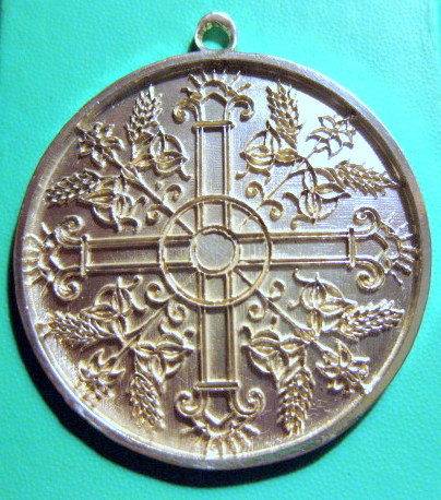Wheat Cross Medallion