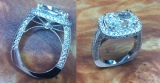 4.7 ct cushion center designed and cut from 3dengrave in 2 pieces .