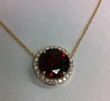 12mm Garnet surounded by diamond made simple with the 3dwaxmill.