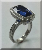 Sold 8ct Tanzanite.  Customer wanted and fancy ring.   Milled in parts assembled and hand set.